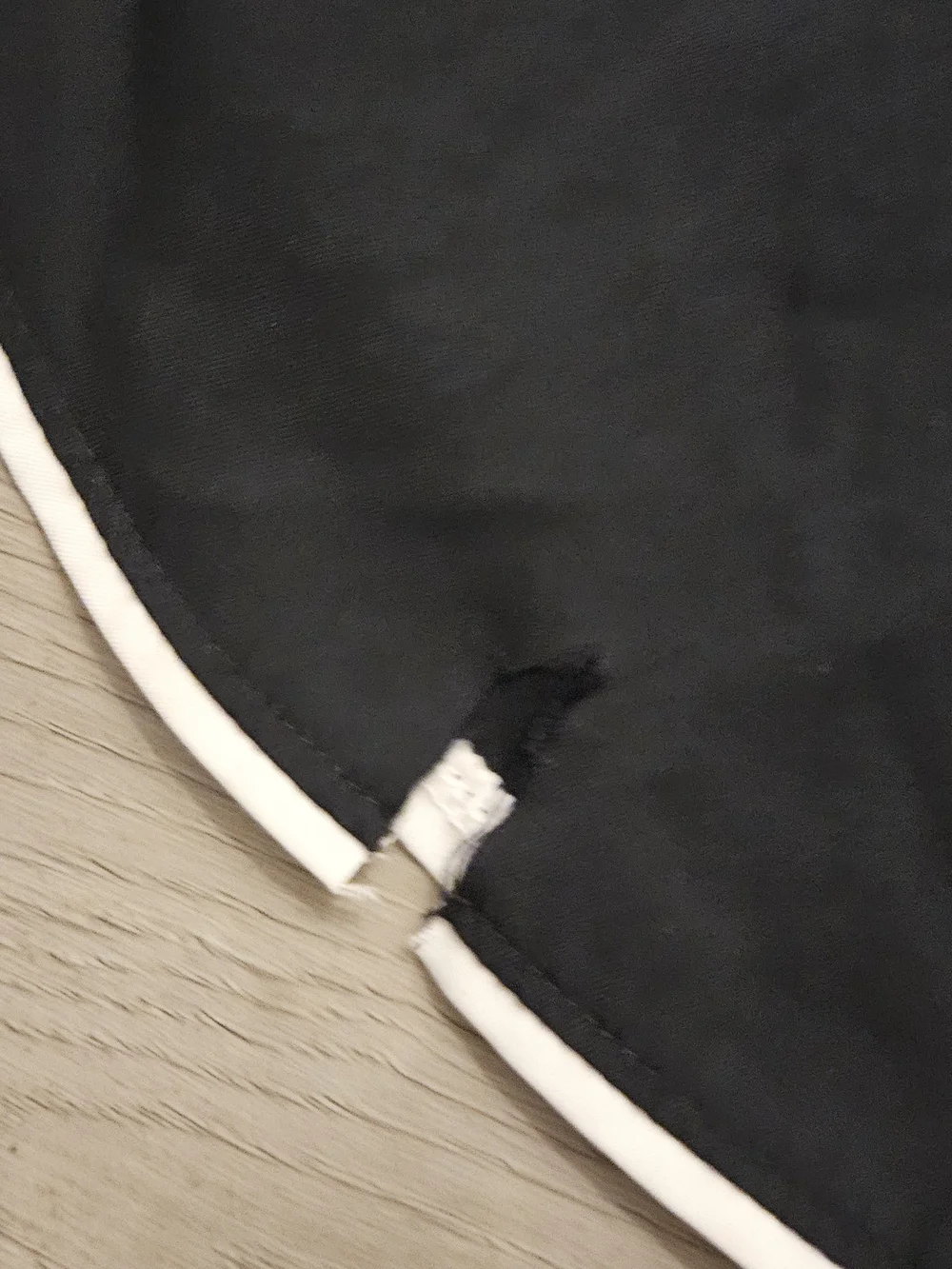 Nike Men’s Black Athletic Shorts with White Piping